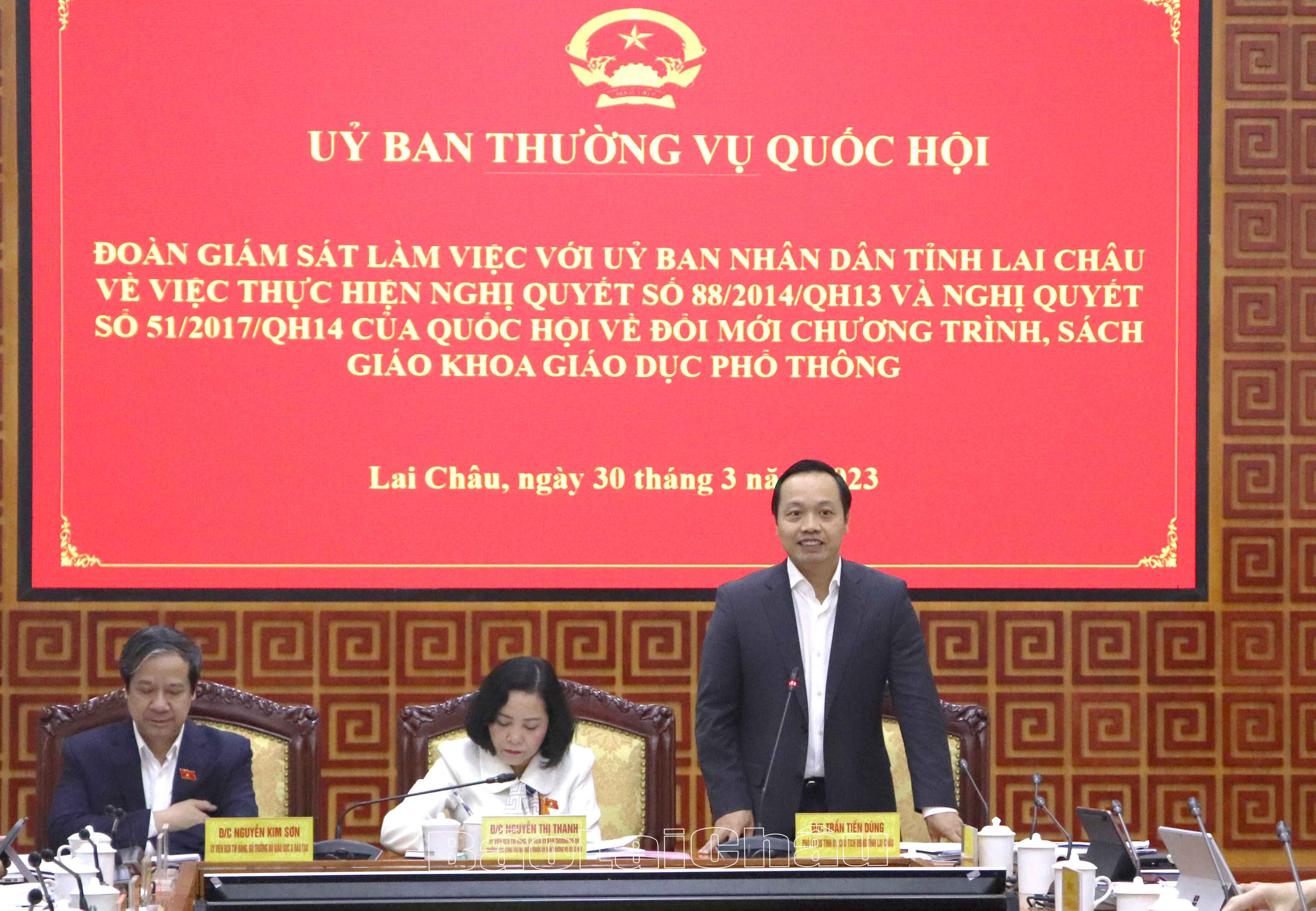 Chủ tịch UBND tỉnh Lai Châu Trần Tiến Dũng đề xuất một số nội dung. liên quan 